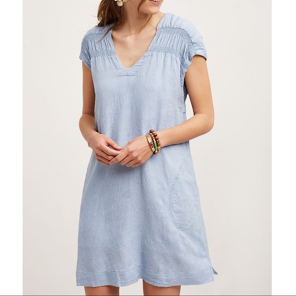 Anthropologie Dresses & Skirts - Anthropologie Sz M Smocked Tunic Dress Maeve EUC